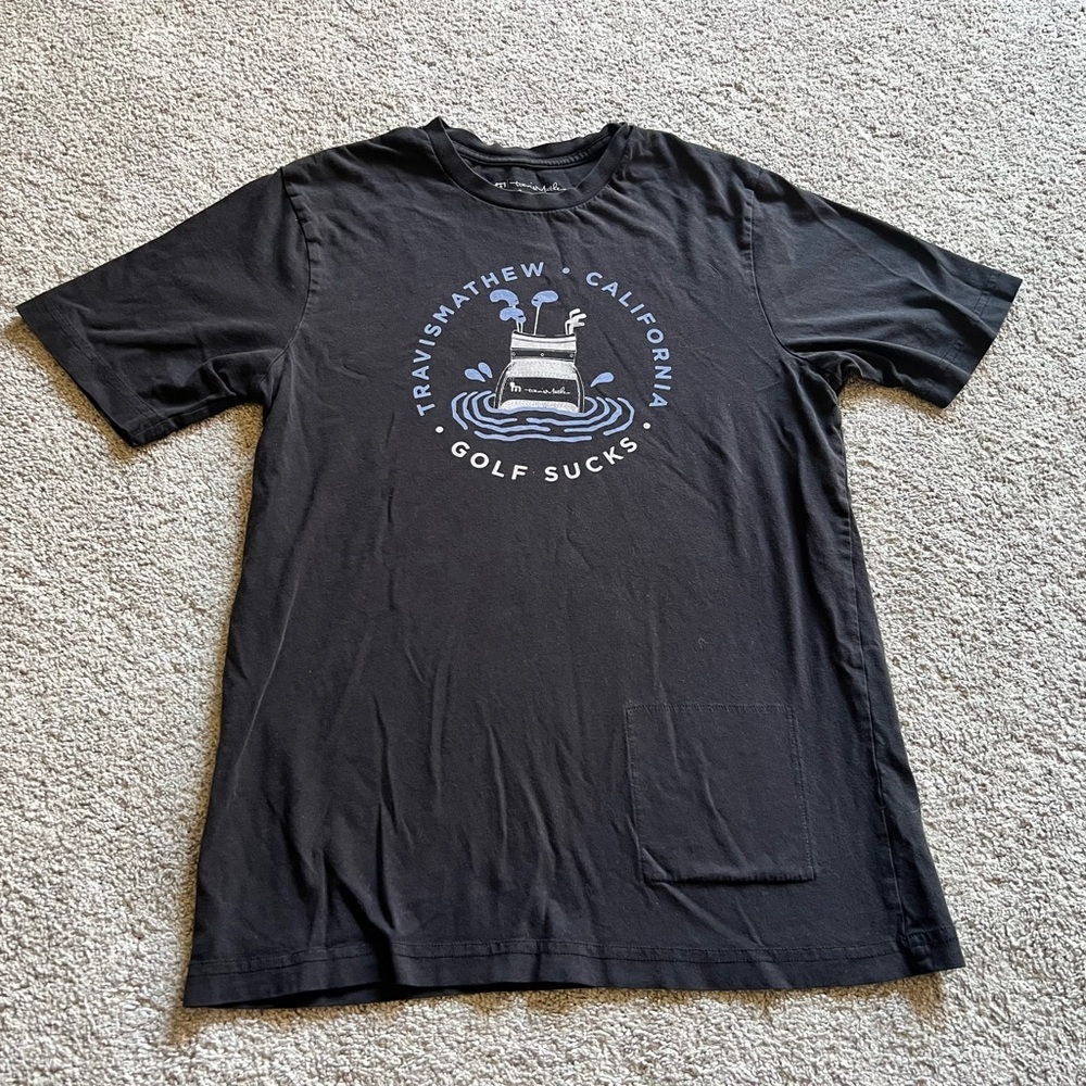 Travis Mathew “Golf Sucks” California Tee Men’s Size S Golf Graphic T-Shirt